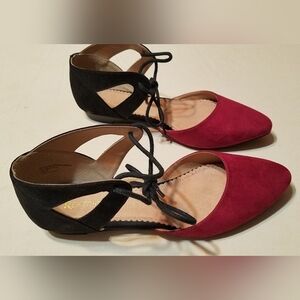 Sweet tie-up flat dress shoes